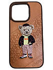 Чохол для IPhone Оригінальний чохол POLO Santa Barbara “Bear series” Brown iPhone 14 Pro, фото 3