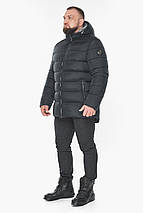 Чоловіча зимова графітова куртка з капюшоном модель 53111 52 (XL), фото 4