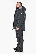 Чоловіча зимова графітова куртка з капюшоном модель 53111 52 (XL), фото 6