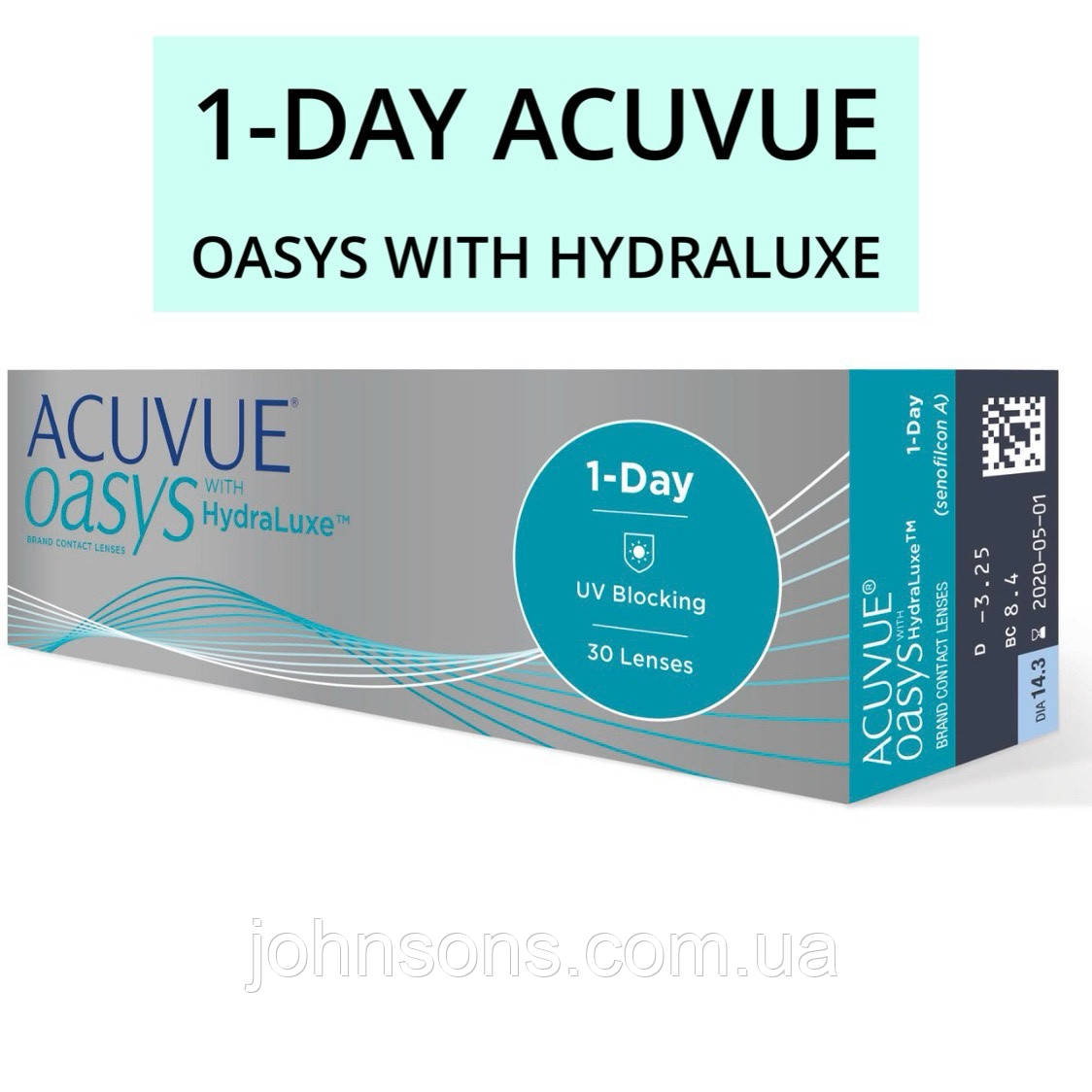 1 day Acuvue Oasys with HydraLuxe - 30 лінз | Одноденні контактні лінзи