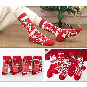 Набір новорічних жіночих шкарпеток 3 пари Caolo