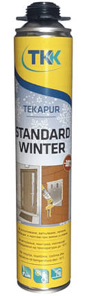 Монтажна піна, 750 мл, поліуретан, пістолет, зимова, ТКК, Tekapur Standard Winter -10 °C, фото 1