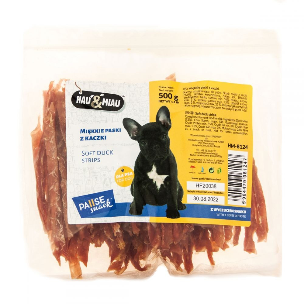 Смаколики. Смужки м'які з качкою 500г, фото 1