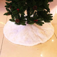 Килим під ялинку 90 см біло-сірий