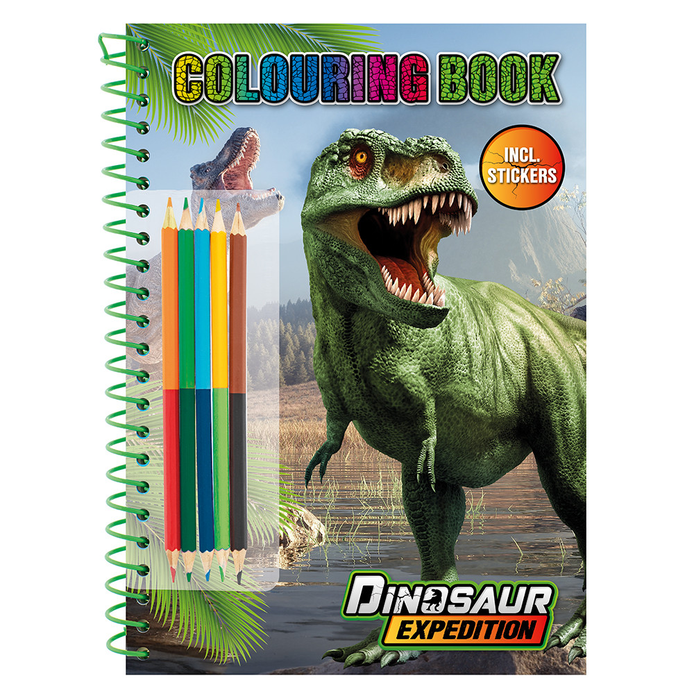 Dinosaur Expedition Розмальовка з наліпками та олівцями/ Дінозаур Експедішн Розмальовка з наліпками та олівцями, 961029