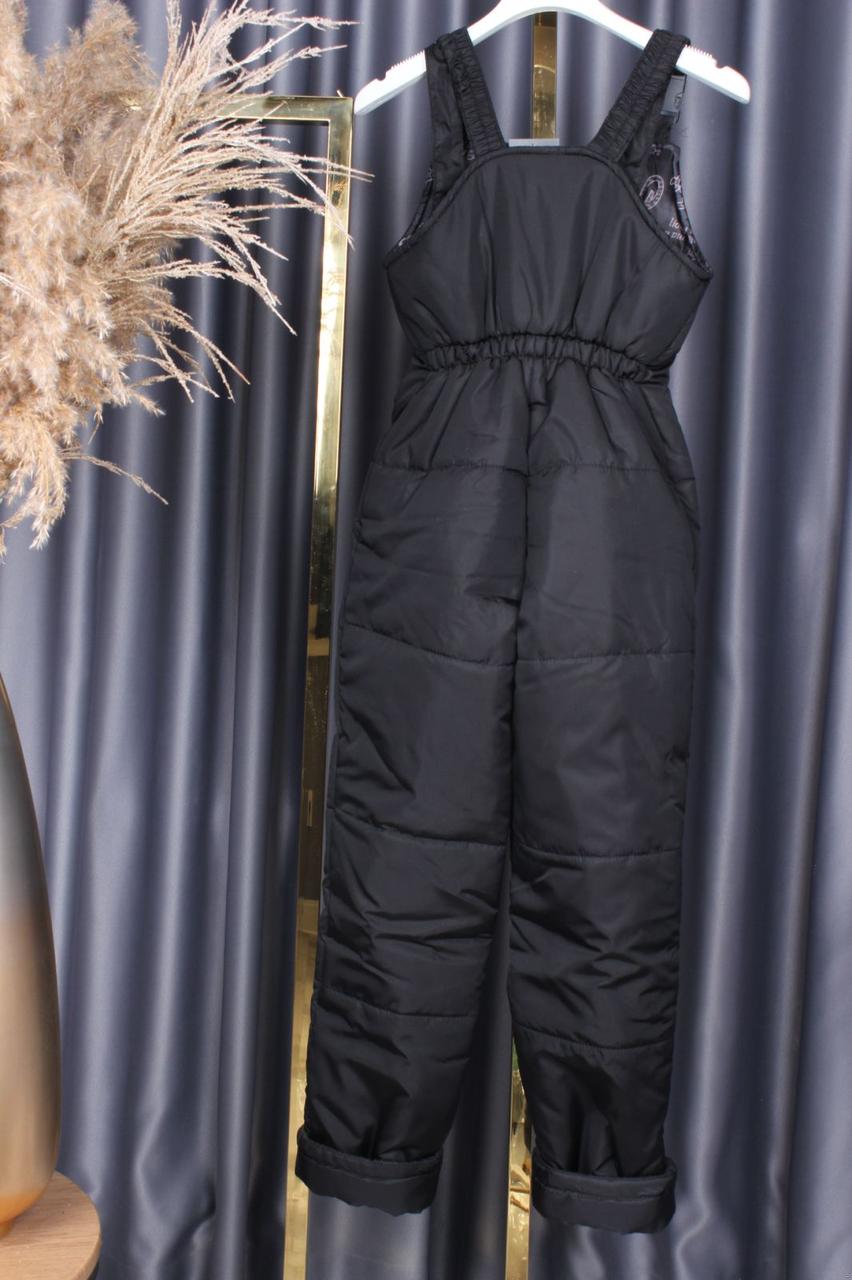 Напівкомбез спортивний на синтепоні, р. 146-164 чорні, фото 1