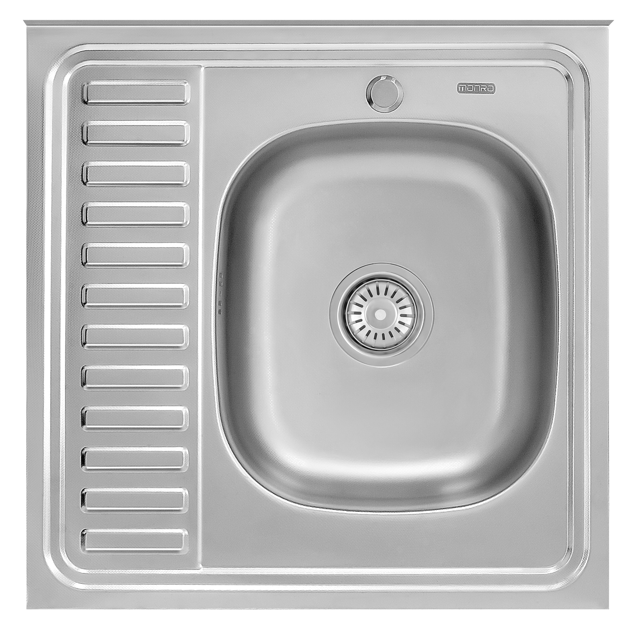 Мийка накладна MONRO 6060 (06/160) Decor права чаша квадратна