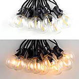 Вулична ретрогірлянда лампочки 5 м 10 лампочок, вінтажна гірлянда, фото 5