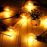 Вулична ретрогірлянда лампочки 5 м 10 лампочок, вінтажна гірлянда, фото 6