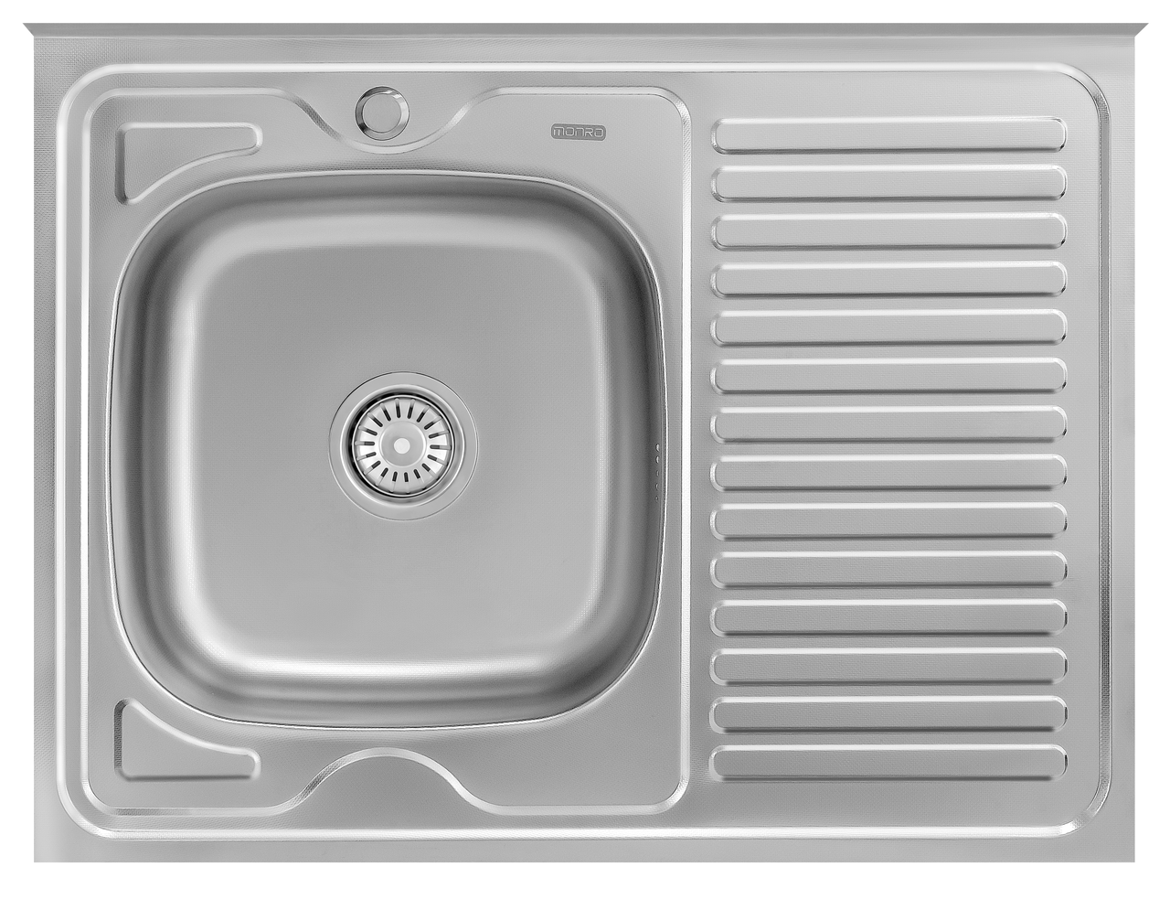 Мийка накладна MONRO 8060 (06/160) Decor ліва чаша прямокутна, фото 1