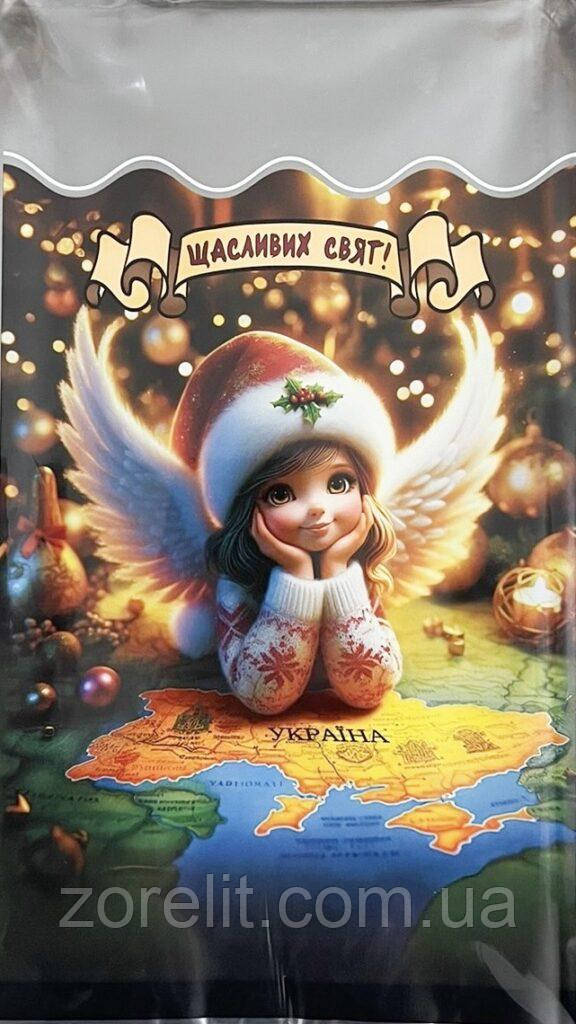 Пакет фольгований новорічний 20*35 см 100 шт 36