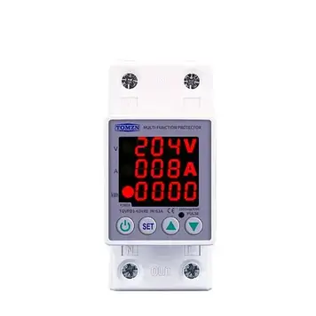 Реле напруги на Din-рейку, 1р+N 63А ТОMZN ТОVPD1-63VAE + kW/h (однофазне, 63А)