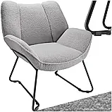 Крісло Kjeld з оббивкою букле та широкою спинкою, фото 3