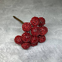 Букет червоних ягід Шовковиця, 12 гілочок, Червоний
