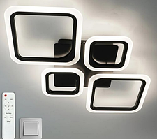 Світильник світлодіодний стельовий LUMINARIA OVAL 80W 4S RC 725/423 BLACK 220V IP20 з пультом ДУ