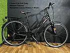 Велосипед жіночий легка алюмінієва рама обладнання Shimano багажник та крила Crosser City Life Lady 28", фото 3