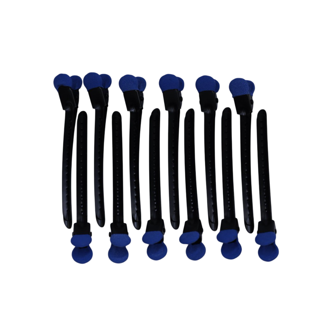 Набір металічних затискачів Termax Professional Evolution Black&Blue, 12 шт (T-1009-BLU), фото 1