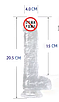 Фалоімітатор прозорий  Cristal Dildo з присоскою та яйцями 20.5 см, фото 3