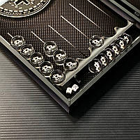 Нарди скляні БІТКОІН 61×27×5 см на подарунок, фото 10