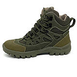 Тактичні берці чоловічі легкі на шерсті з байкастом зелені (хакі) SB 8614(2024-25) 40 розмір, фото 2