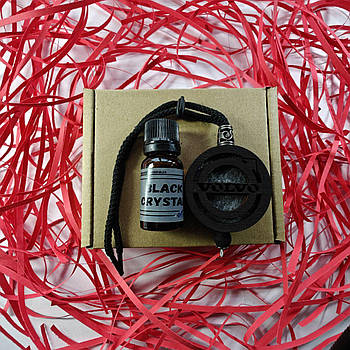 Підвіска ароматизатор Volvo, АвтоПарфуми Вольво на дзеркало, чорний