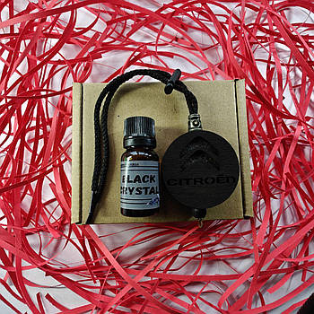 Підвіска ароматизатор Citroen, АвтоПарфуми Сітроен на дзеркало, чорний