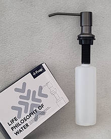 Дозатор врізний диспенсер 300 мл для миючих засобів, що вбудовується в мийку Frap F408-9 колір графіт