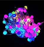 Гірлянда 20м 200LED керування від смартфона та пульта дистанційного керування, розумна світлодіодна музична кульки  різнокольорові, фото 2