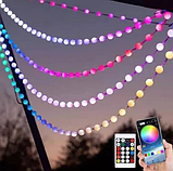Гірлянда 20м 200LED керування від смартфона та пульта дистанційного керування, розумна світлодіодна музична кульки  різнокольорові, фото 3