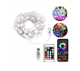 Гірлянда 20м 200LED керування від смартфона та пульта дистанційного керування, розумна світлодіодна музична кульки  різнокольорові, фото 4