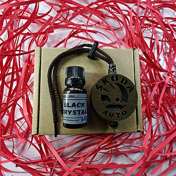 Підвіска ароматизатор Skoda, АвтоПарфуми Шкода на дзеркало, кедр