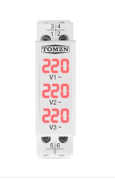 Цифровий модульний трифазний вольтметр ТОMZN ТО-1V на DIN