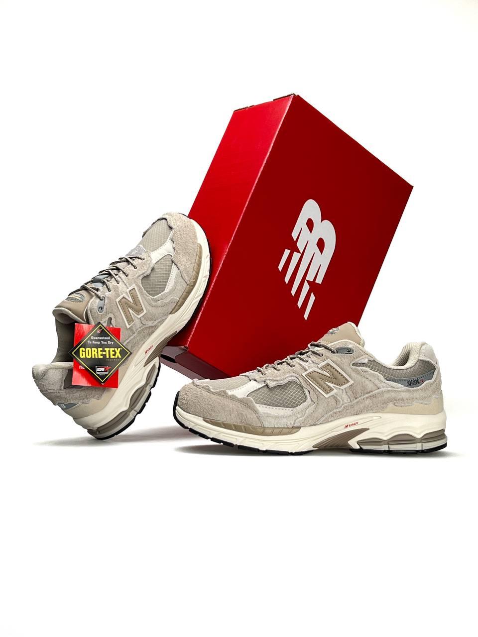 Чоловічі кросівки замша текстиль New Balance 2002R Gore-Tex Beige Brown, кеди Нью Беланс бежеві Чоловіче взуття