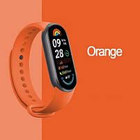 Ремінець для фітнес браслета Xiaomi Mi Band 8 і 9 помаранчевий, фото 3