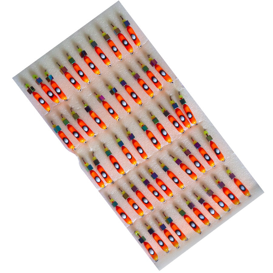 Мормишка вольфрамова |236| Стовпчик з кубиком хамелеон 0,50g