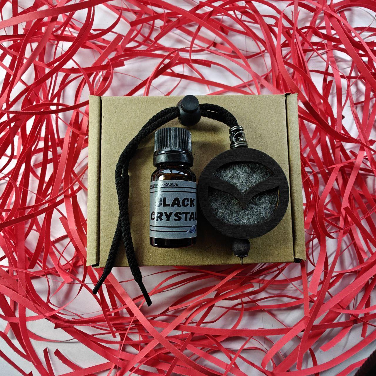 Підвіска ароматизатор Mazda, АвтоПарфуми Мазда на дзеркало, чорний, фото 1