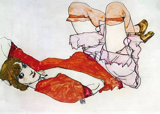 Листівка Egon Schiele - Wally in rosafarbener Bluse, 1913