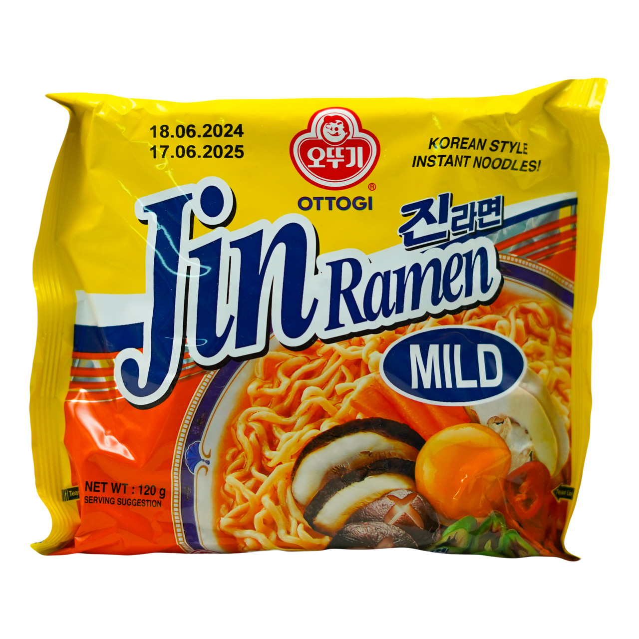 Локшина швидкого приготування Mild Jin Ramen OTTOGI 120 г