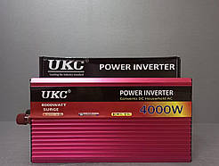 Інвертор 12v-220v 4000W UKC. Перетворювач напруги
