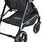 Дитяча прогулянкова АЛЮМІНІЄВА коляска VIVA Black з регульованою ручкою чорна, фото 5