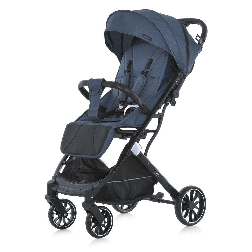 Прогулянкова дитяча алюмінієва коляска BAMBI M 5727 FLASH Blue з регульованою ручкою синя