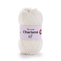 YarnArt CHARISMA (Харизма) № 501 білий (Напіввовняна пряжа, нитки для в'язання)