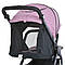 Дитяча прогулянкова коляска El Camino ME 1053-3 NEW DYNAMIC PRO Mauve Pink рожева для дівчинки, фото 10