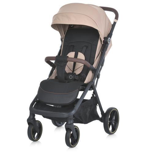 Дитяча прогулянкова коляска EL CAMINO ME 1127-G BEYA Beige бежева з чохлом на ніжки