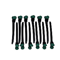 Набір металічних затискачів Termax Professional Evolution Black&Green, 12 шт (T-1009-GN)