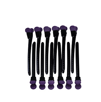 Набір металічних затискачів Termax Professional Evolution Black&Violet, 12 шт (T-1009-VIO)