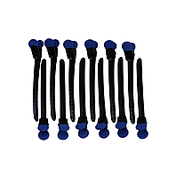 Набір металічних затискачів Termax Professional Evolution Black&Blue, 12 шт (T-1009-BLU)