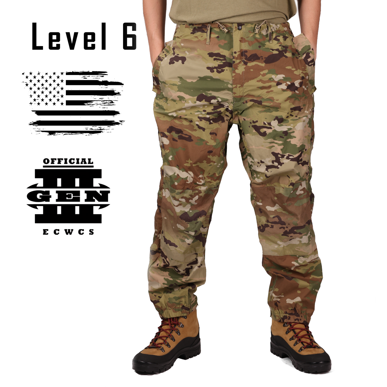 Штани ECWCS Gen III Level 6, Розмір: Large Long, Колір: OCP Scorpion, Gore-Tex Paclite, фото 1