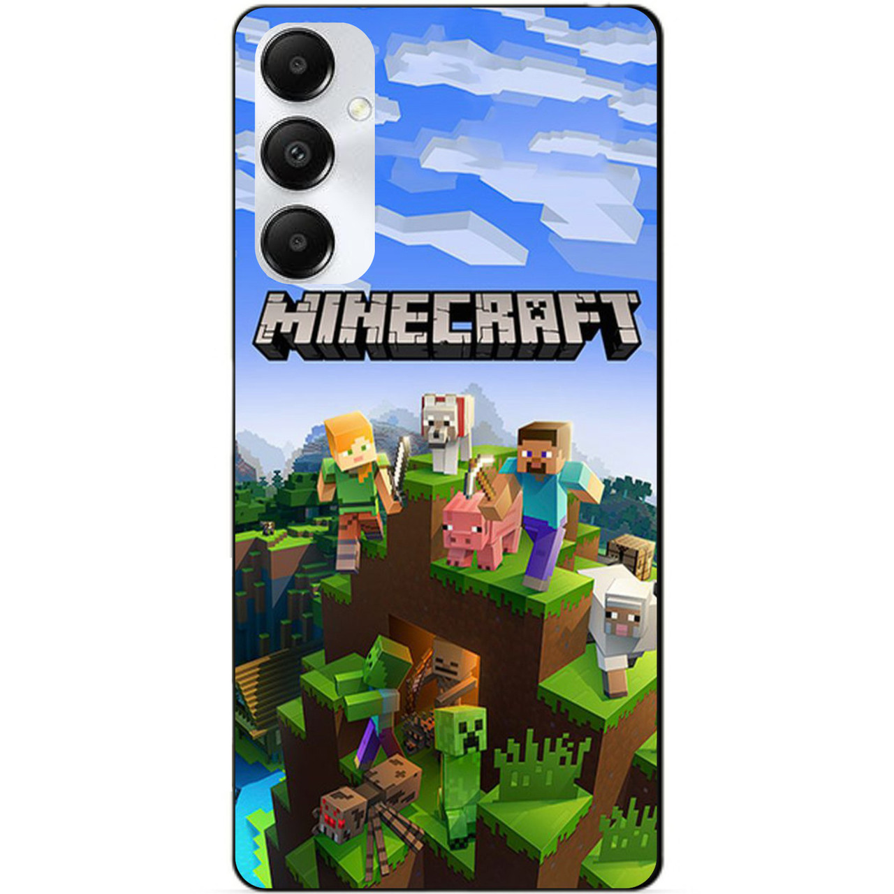 Силіконовий чохол бампер для Samsung A16 5G з малюнком Minecraft Майнкрафт