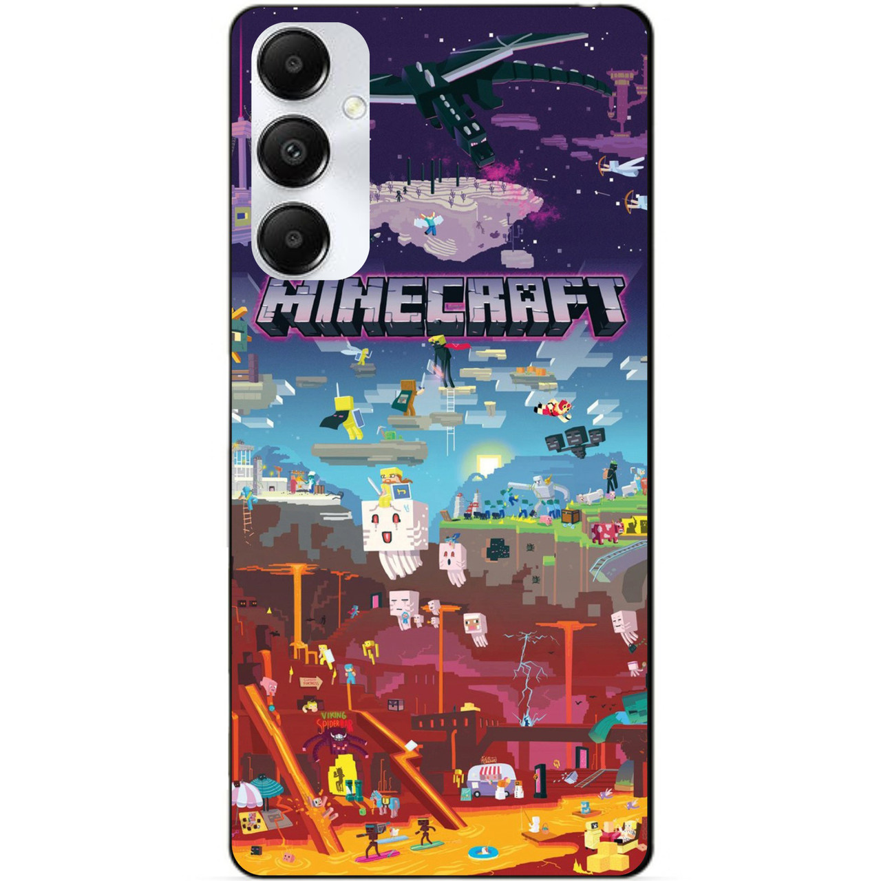 Силіконовий чохол бампер для Samsung A16 5G гра Minecraft Майнкрафт